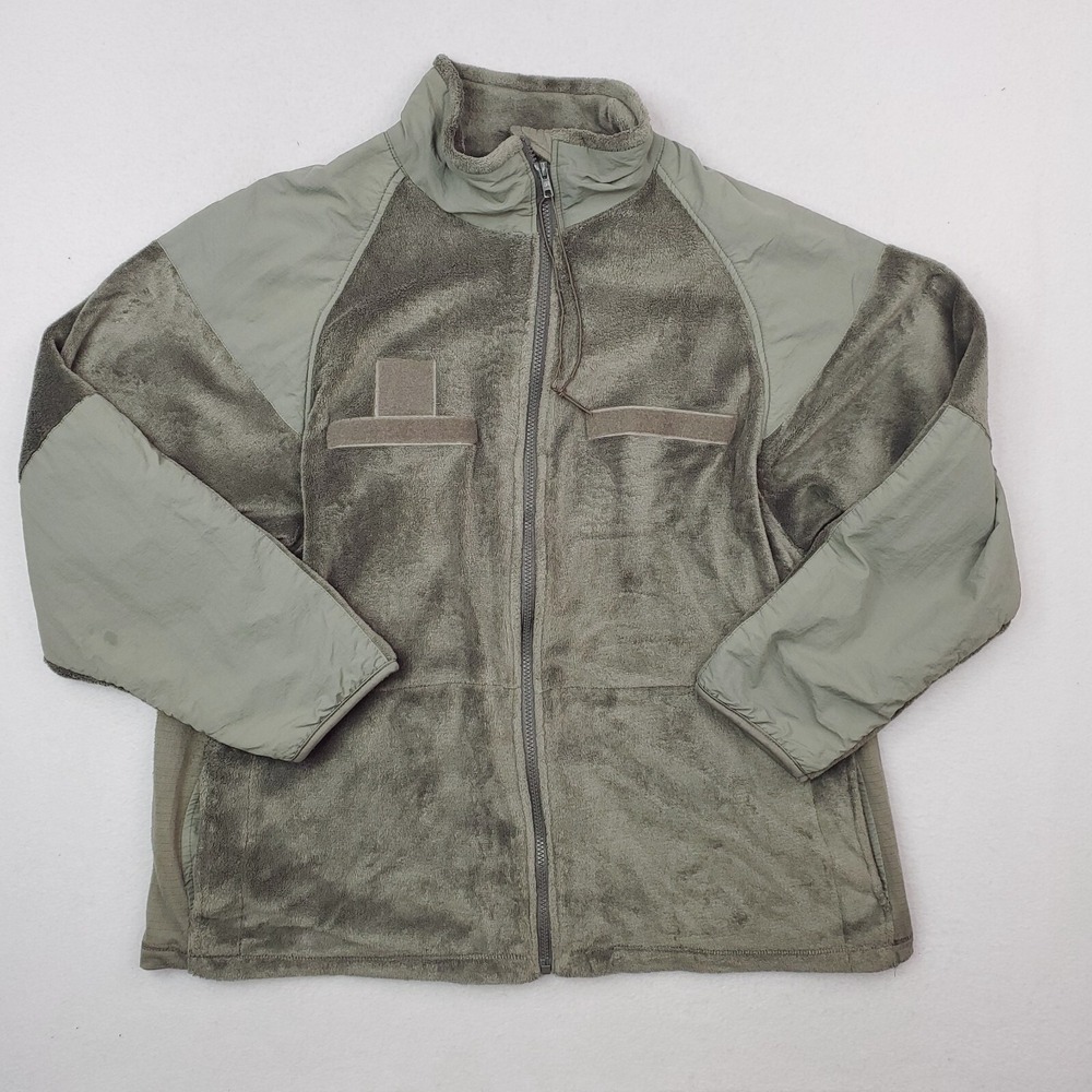 Military Gen III Jacket Mens Large Green Cold Weather Fleece Coat Military
